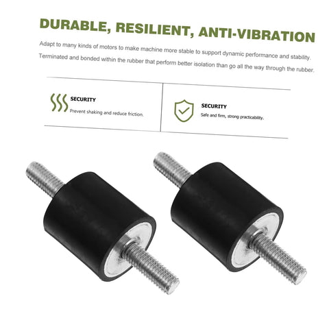 Heavy Duty Threaded Rubber Mounts 4 Pcs Anti Vibration Isolators For Shock Absorption, Heat Resistant, Noise Dampening Silent Blocks For Machines And Equipment, black threaded rubber mounts
