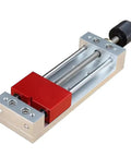 Solid Industrial Vise Bench Tool With 100mm Aluminum Flat Nose Jaws Perfect For DIY Engraving And Machining Projects, showcasing aluminum jaws and clamping mechanism.