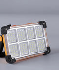 Rechargeable Solar Powered 120W LED Work Light With 144 LEDs And 10000 Lumen Output Portable Flood Light On Stand