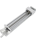 Boss Grade Linear Sliding Table For CNC Machines, Manual Cross Slide, aluminum alloy rail, top view, 0.05mm accuracy, DIY use