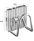 Super Sticky Self Adhesive Wall Hooks With Waterproof Tape No Drill Drama Strong Hanger for heavy coat and hat, silver color, 6cm.