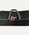 Massive Capacity Extra Large Foldable Nylon Duffle Bag For Travel And Storage With Zippered Pockets 150 Liter Capacity 32.4 Inch Size Black