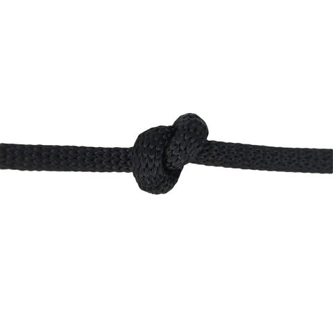 3/8 Inch Black Solid Braid Dacron Polyester Rope 250 Ft Spool Low Stretch UV Resistant Utility Cord knotted use