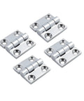 Four Hole Butt Hinge In 316 Stainless Steel Heavy Duty With Four Mounting Holes 38mm And 50mm Sizes Mirror Polished Finish
