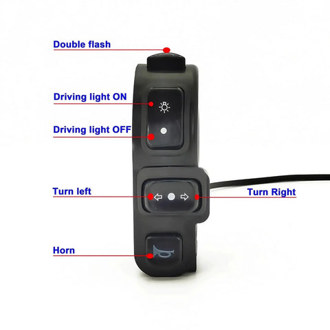Control unit for All In One Ebike Light Kit With Headlight Horn Turn Signal And Brake Light Fits 36V 48V 52V 60V 72V Ebikes And JULET