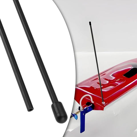 Two Pack RC Antenna Tube With Cap Universal Silver Antenna Mount for RC Cars, Quadcopters, FPV Drones, Boats, and Planes 320mm long