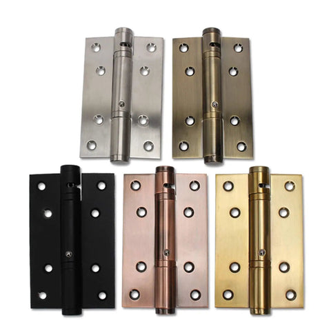 Heavy Duty Automatic Self Closing Spring Door Hinges Stainless Steel Red Finish Built Tough For Hallways Apartments Entrances And Stairways Quiet Smooth Durable High Traffic Hardware