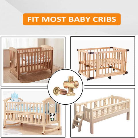Ultimate M6 Hex Socket Cap Screws And Nuts Replacement Kit For Furniture And Baby Cribs shown with various crib designs