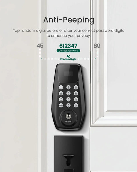 Rock Solid Keyless Entry Door Lock With Bright Touchscreen And Auto Lock Delivering 100 Programmable Pins Plus Temporary Guest Passes For Serious Front Door Protection And Super Easy Diy Install