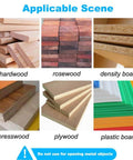 Assorted woodworking boards: hardwood, rosewood, density board, presswood, plywood, plastic board.
