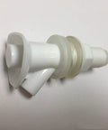 White spigot for water cooler, part of Spigot Replacement Kit For Push Button Water Coolers No Fuss Easy Install, side view