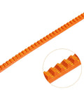 Close-up of MB 350 Motor Drive V Belt For Sewing Machines, 350mm circumference, 6mm width, 4mm height, orange polyurethane material