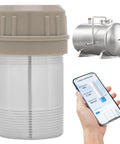 Wi Fi Heating Oil Tank Monitor With Ultrasonic Level Sensor And App Alerts Remote Fuel Gauge For Diesel Water Storage And Home Heating Systems Real Time Tank Level From Anywhere On Your Phone, tank and phone