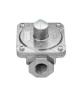 Adjustable Natural Gas Regulator for outdoor fire pits and grills, featuring half NPT fitting, front view