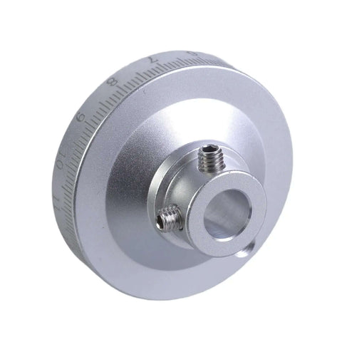 Aluminum Revolving Handwheel for Machinery and Industrial Apps With Engraved Scale Markings, Adjustable Inner Hole Diameters