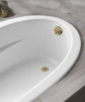 Champagne Bronze Trip Lever Tub Trim Kit With Overflow Face Plate And Strainer No Putty Gasket Tub Drain Includes Screws in modern bathroom