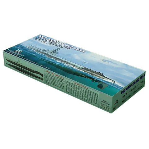 Box of 1/350 USS Gato SS-212 World War II Submarine Plastic Static Display Model Kit With Photo Etched Nameplate Over 20 Parts