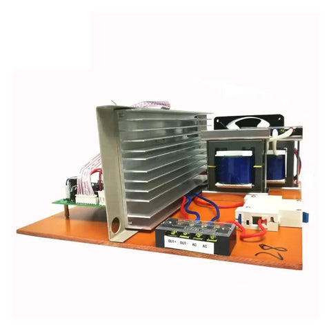 Heavy Duty 1500W Ultrasonic Cleaner Generator Drive Circuit Kit With Transducer Interface and PCB Board, side view display