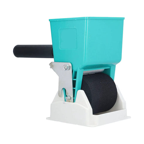 Portable Adhesive Roller Drum For Woodworking Projects Delivers Slick Glide Of Liquid Glue Over PVC And Latex Veneer preventing zero drip.