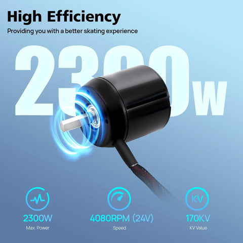 Top Shelf 170Kv Brushless Outrunner Motor With Hall Sensor delivering a beast mode 2300W output and 4080Rpm spins for electric scooter.
