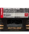 Pro Grade Drywall Screws For Light Gauge Steel Studs Size Six By One And A Quarter Inch in packaging showing quantity 278.