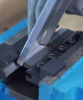 Close-up of 5 Inch Vise Mount Brake Bender Attachment For Metalworking That Bends Up To 14 Gauge Mild Steel And 2mm Aluminum