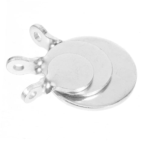 Close-up of Six Piece Stainless Steel Gong Shooting Targets For Practice And Training With Weather Resistant Build Durable Manganese Steel Hangers