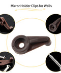 20 Pack Brown Plastic Glass Retainer Clips For Bathroom Mirrors And Cabinet Doors Heavy Duty Window Holders That Lock It Down Tight No Sweat Install With Pro Level Grip For Every Home Upgrade, single clip with screw.