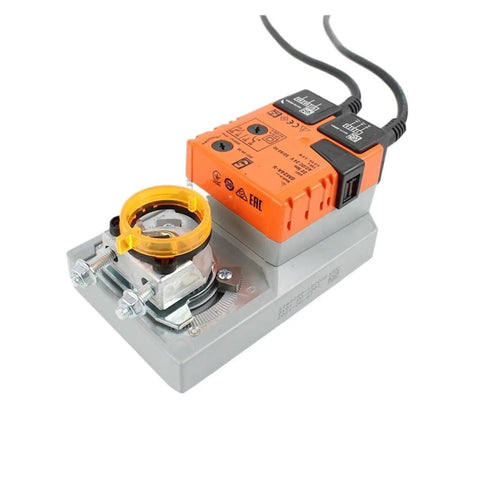SM24A S Heavy Duty DC24V Damper Actuator With Aux Switch For Hvac Air Dampers Two Zero Nm Torque close-up angle showing wiring and mounting details.