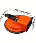 Heavy Duty Floor Gap Fixer With Rubber Mallet 70KG Suction Cup Puller for laminate, vinyl, hardwood, and tile floors with dimensions.