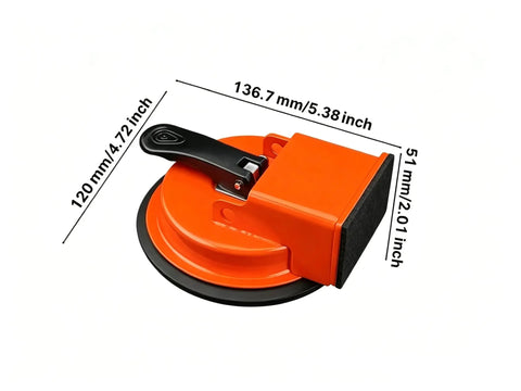 Heavy Duty Floor Gap Fixer With Rubber Mallet 70KG Suction Cup Puller for laminate, vinyl, hardwood, and tile floors with dimensions.