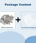 Image of 50 pieces of M5 X 30mm Dowel Pins, 304 Stainless Steel Cylindrical Locating Pins for shelves with storage box included.