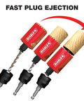 Diablo Snap-Lock Plus mandrel set for hole saw mounting; three red mandrels with 3/8 in hex shanks and hole-saw attachments.