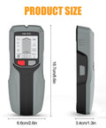 Studs Finders and Metal Detector Wall Scanner for Home Use with LCD Display, showing product size and features.