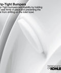 Close-up of Cachet Nightlight Q3 PB Toilet Seat with Grip-Tight bumpers for stable use and easy cleaning.