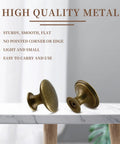 Brass Cabinet Knob Set Pack Of 12 With Mounting Screws Easy Install 1.18 Inch Round Drawer Knobs High Quality Metal