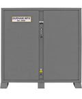 Front view of Built Tough Welded Steel Job Site Cabinet, 30.125 x 60.06 x 60.75 inches, heavy duty outdoor storage locker.