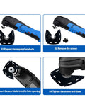 Step-by-step installation of 3 In 1 Oscillating Tool Blade For Cutting Scraping Grinding Wood Metal Plastic on tool