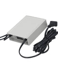 No Sweat 12V UPS Battery Backup With 3600mAh Capacity And All Weather Armor, compact design with power cables for outdoor use.