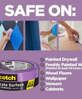 Delicate Surface Painter Tape 0.94 Inch By 60 Yard Damage Free Prep For Painting Protect Delicate Surfaces shown on walls