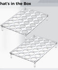Heavy Duty Stainless Steel Spring Clamps Kit For Securing Window Well Covers On Basement Windows Includes Wrench Bolts Nuts And Washers For Tough Weatherproof Home Repairs That Really Lock In Safe clear 15-slot clip rack
