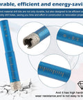 Diamond Drill Bit Set 9 Piece Blue Dry Diamond Bits For Porcelain Tile Ceramic Glass Granite Concrete Pro Grade Precision Drilling That Prevents Cracking And Delivers Fast Clean Holes.