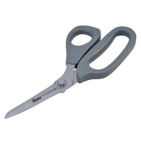8 Inch Titanium Bonded Kevlar Shears For Heavy Duty Cutting Pro Grade Industrial Strength Blades on white background