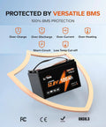 Premium 12V 100Ah LiFePO4 Battery Trolling Motor Marine Boat RV 4 Pack Smart BMS low temp cut-off protection features