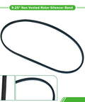 Image showing 9.25 Inch Non Vented Rotor Silencer Band Two Pack For Brake Lathe Noise Reduction with close-up on curved belt.