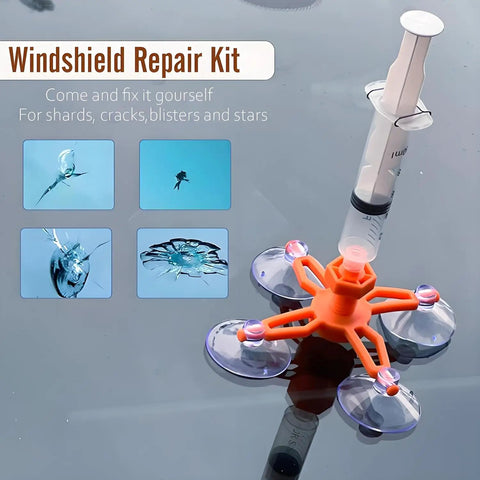 Upgraded Windshield Repair Kit For Chips And Cracks With Nano Resin And High Pressure Injection, Quick At Home Fix For Bullseyes And Cracks