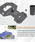 Double Clutch DPS6 Transmission Installer And Remover Tool Kit for Volvo and Ford Focus shown with parts and installation guide