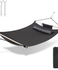 Anti Flip 12 Foot Hammock With Large 450 Pound Capacity Iron Spreader Bar And Nylon Rope For Outdoor Patio Garden Backyard Beach Durable Outdoor Relaxation Gear
