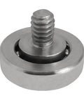 Stainless Steel Flat Ball Bearing Rollers 4 Pack With 29/32 Inch Outer Diameter And 1/4-20 X 5/8 Inch Flat Head Screw Studs Beefy Built