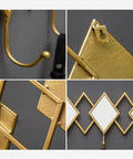 Heavy Duty Wall Mount Coat Hooks Built Tough For The Daily Grind Rustproof And Scratch Resistant Wall Rack close-up of gold hooks and mounting details.